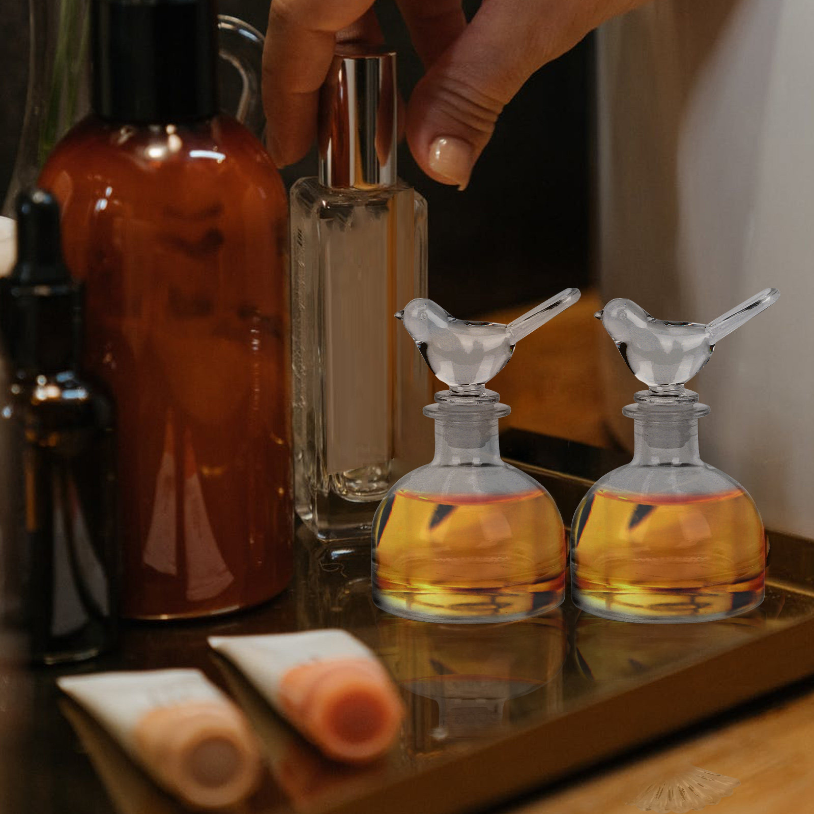 2Pcs Elegant Simple Glass Perf - Home Fragrance Usa recension och pris