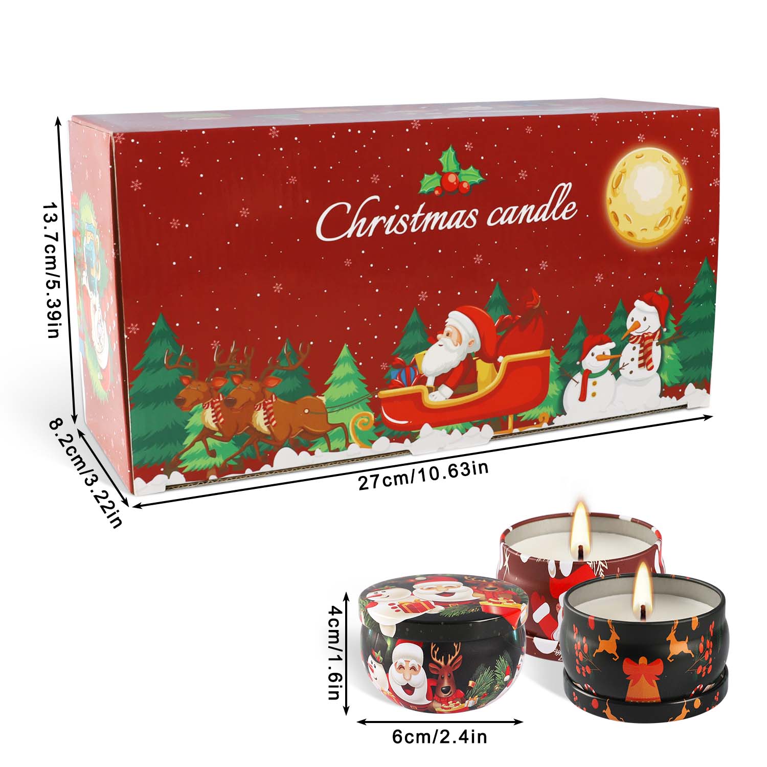 2.3 inch, 16-Piece Christmas S - Home Fragrance Gift recension och pris
